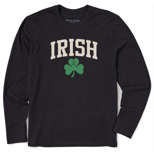 Men's Irish Clover Long Sleeve Crusher Tee