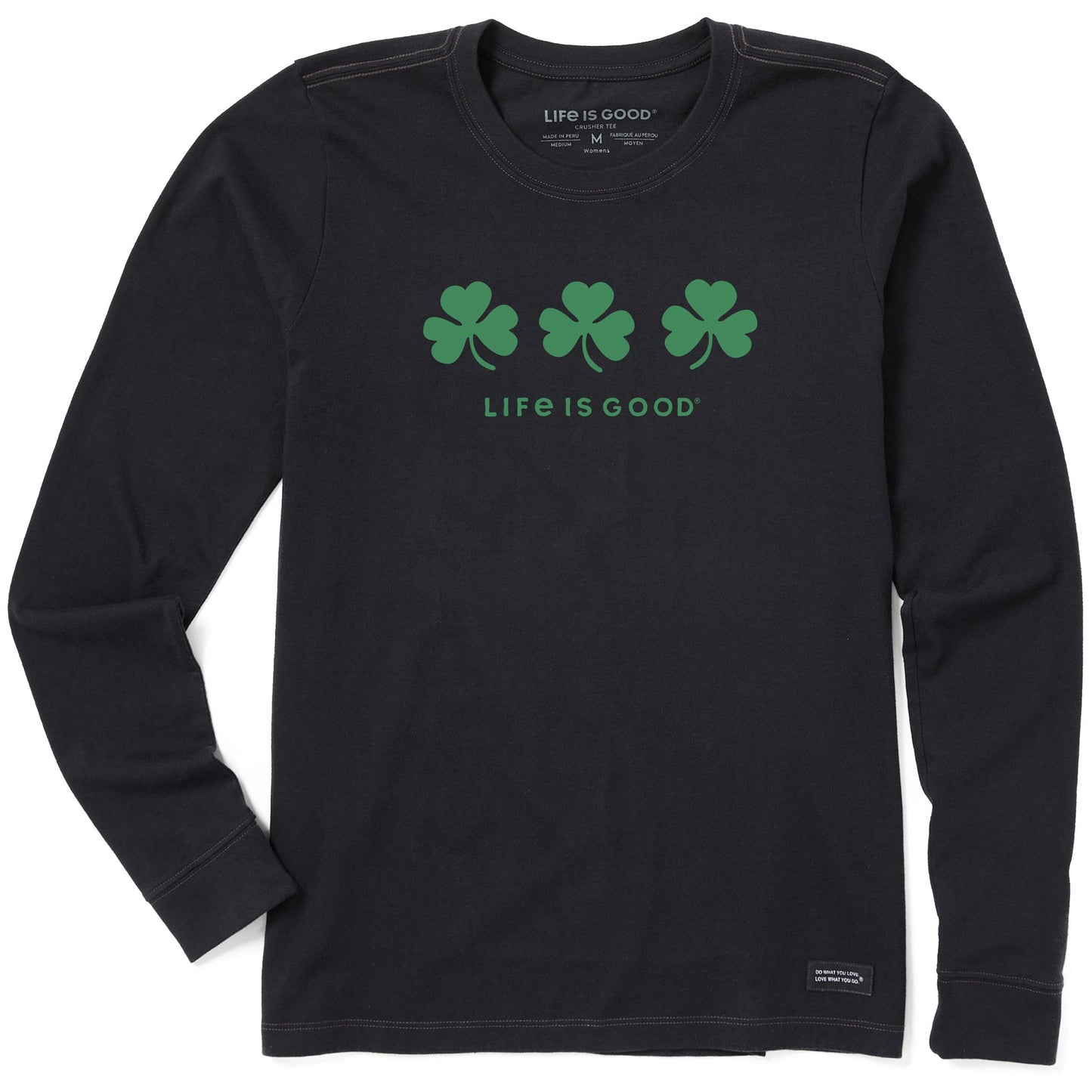 Women's Three Shamrocks Long Sleeve Crusher Tee