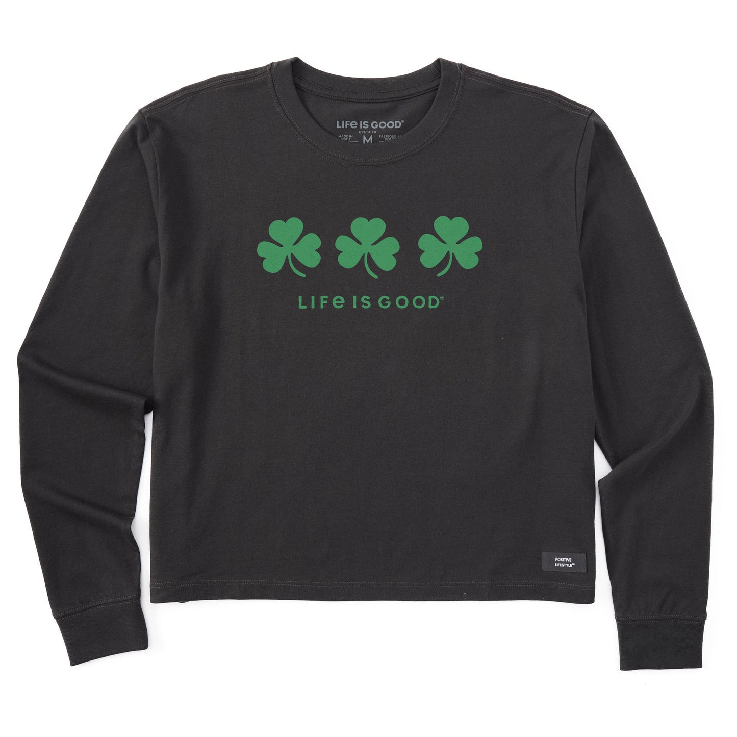 Women's Three Shamrocks Long Sleeve Crusher Boxy Tee