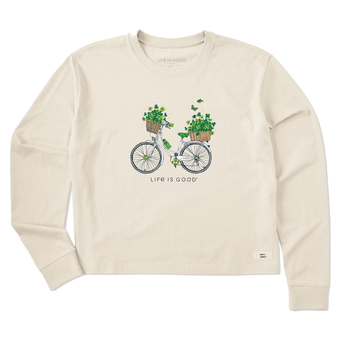 Women's Clover Bike Long Sleeve Crusher Boxy Tee