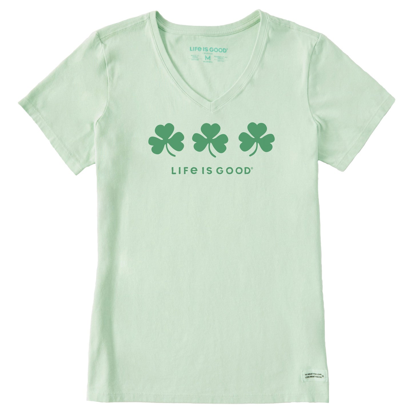 Women's Three Shamrocks Short Sleeve Crusher Vee
