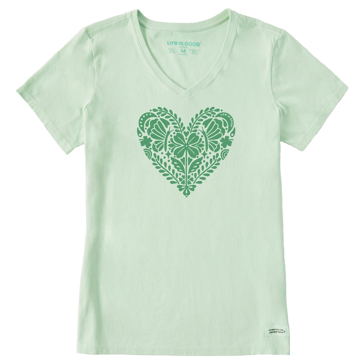 Women's Celtic Clover Heart Short Sleeve Crusher Vee