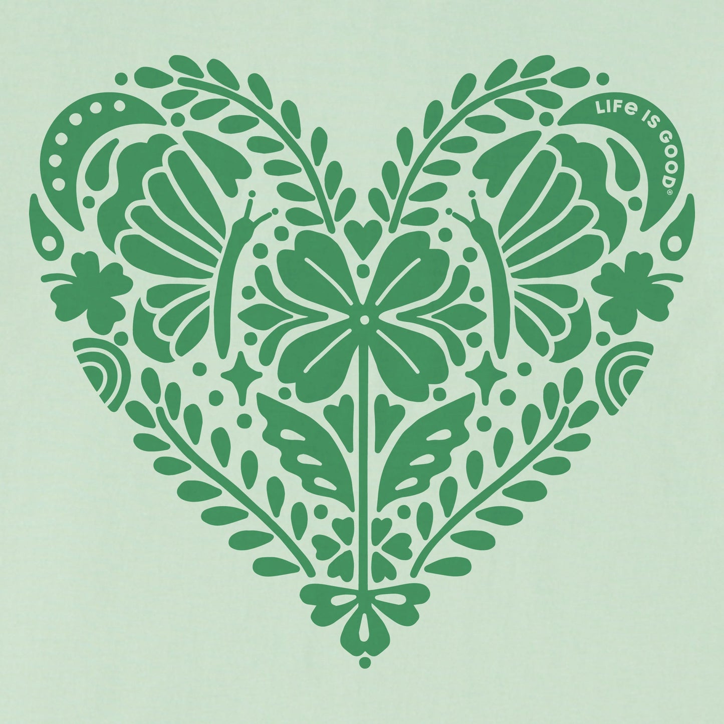 Women's Celtic Clover Heart Short Sleeve Crusher Vee