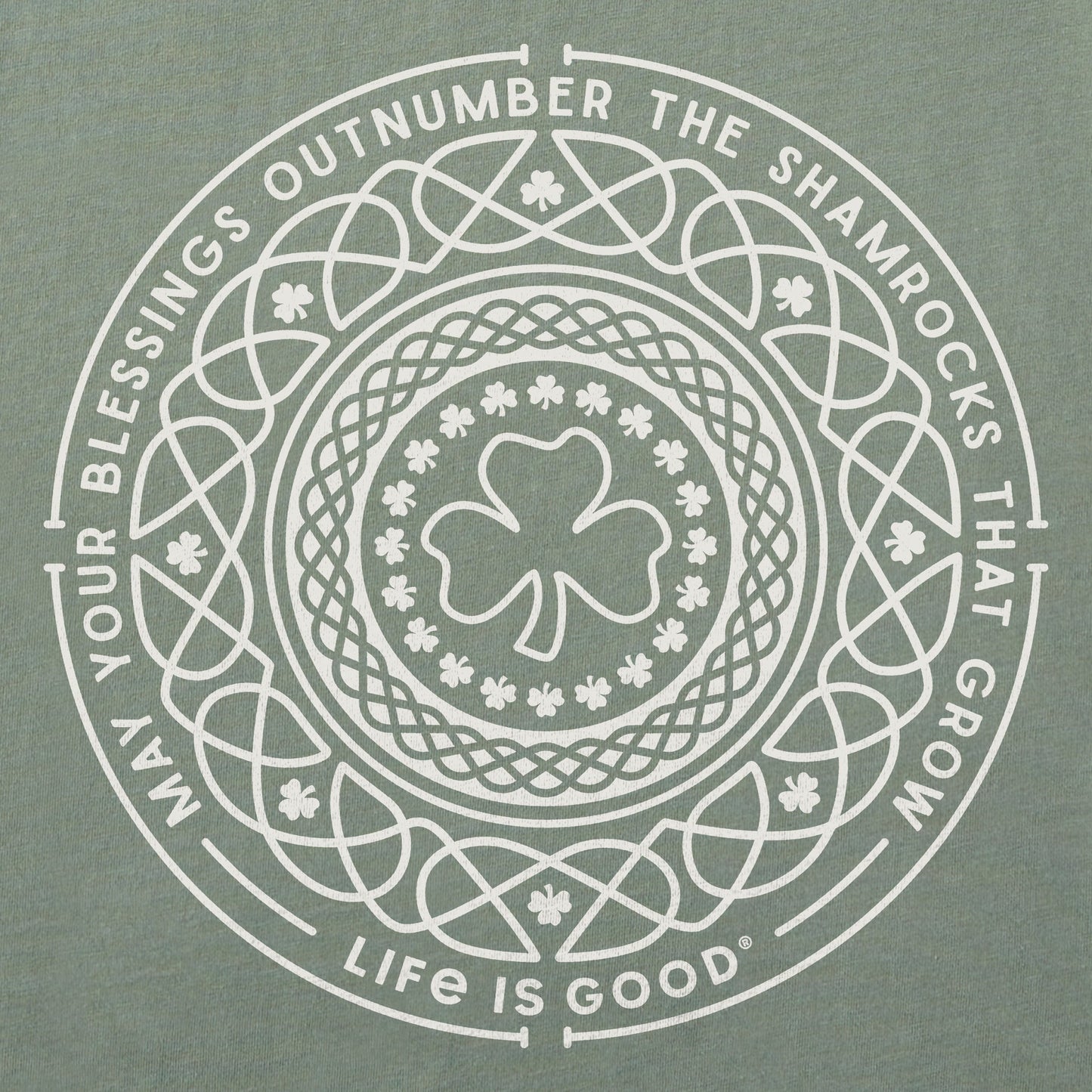Women's Shamrock Mandala Short Sleeve Crusher Tee