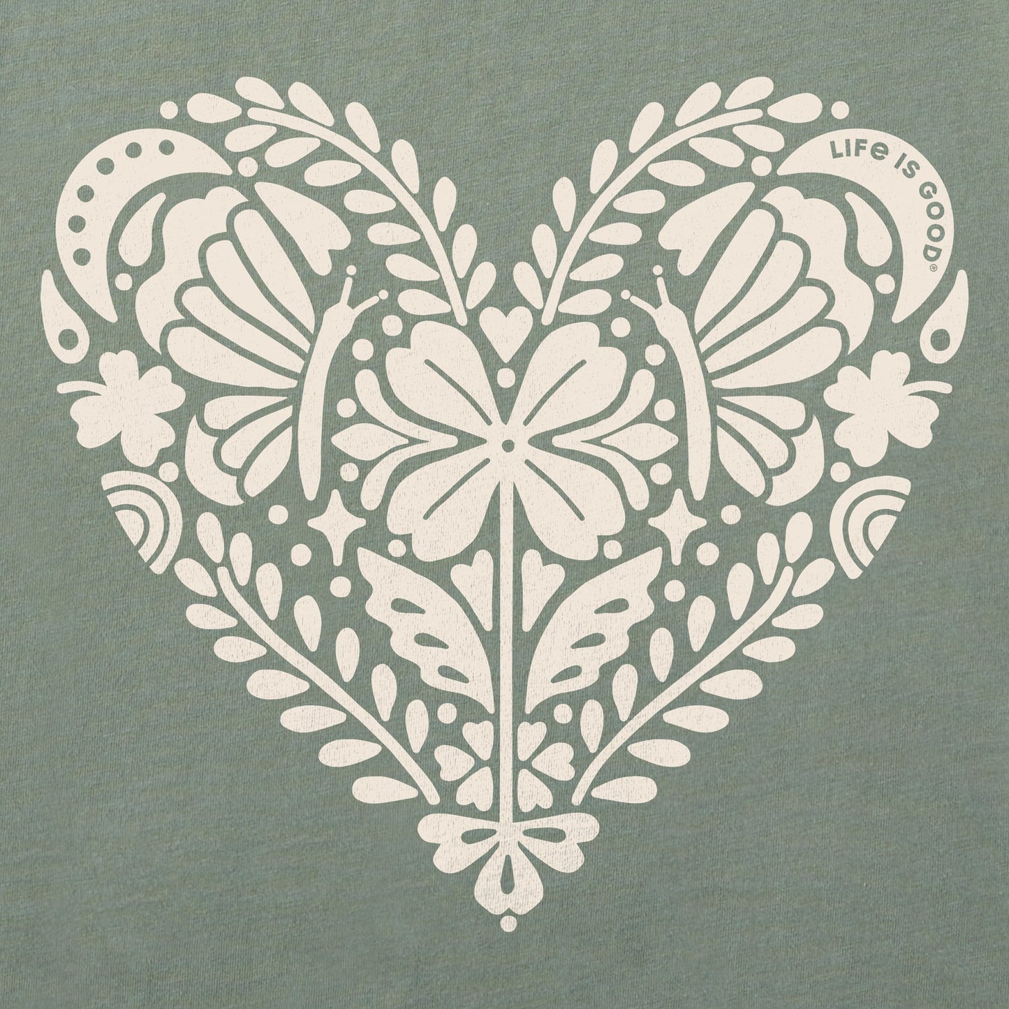 Women's Celtic Clover Heart Short Sleeve Crusher Tee