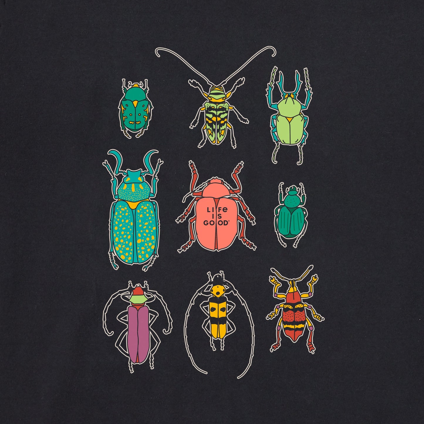 Women's Cool Bug Grid Long Sleeve Crusher Boxy Tee