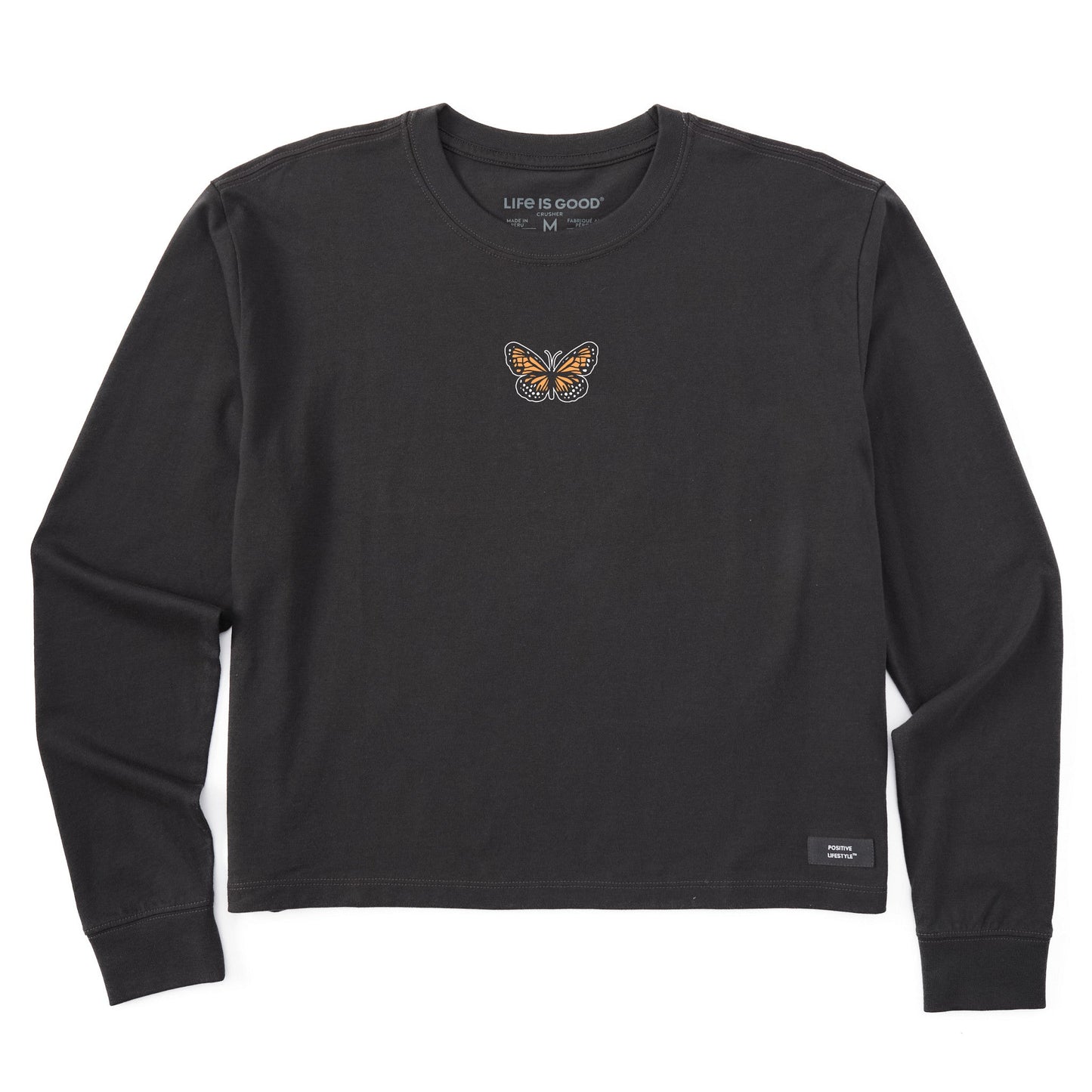 Women's Clean Butterfly Long Sleeve Crusher Boxy Tee