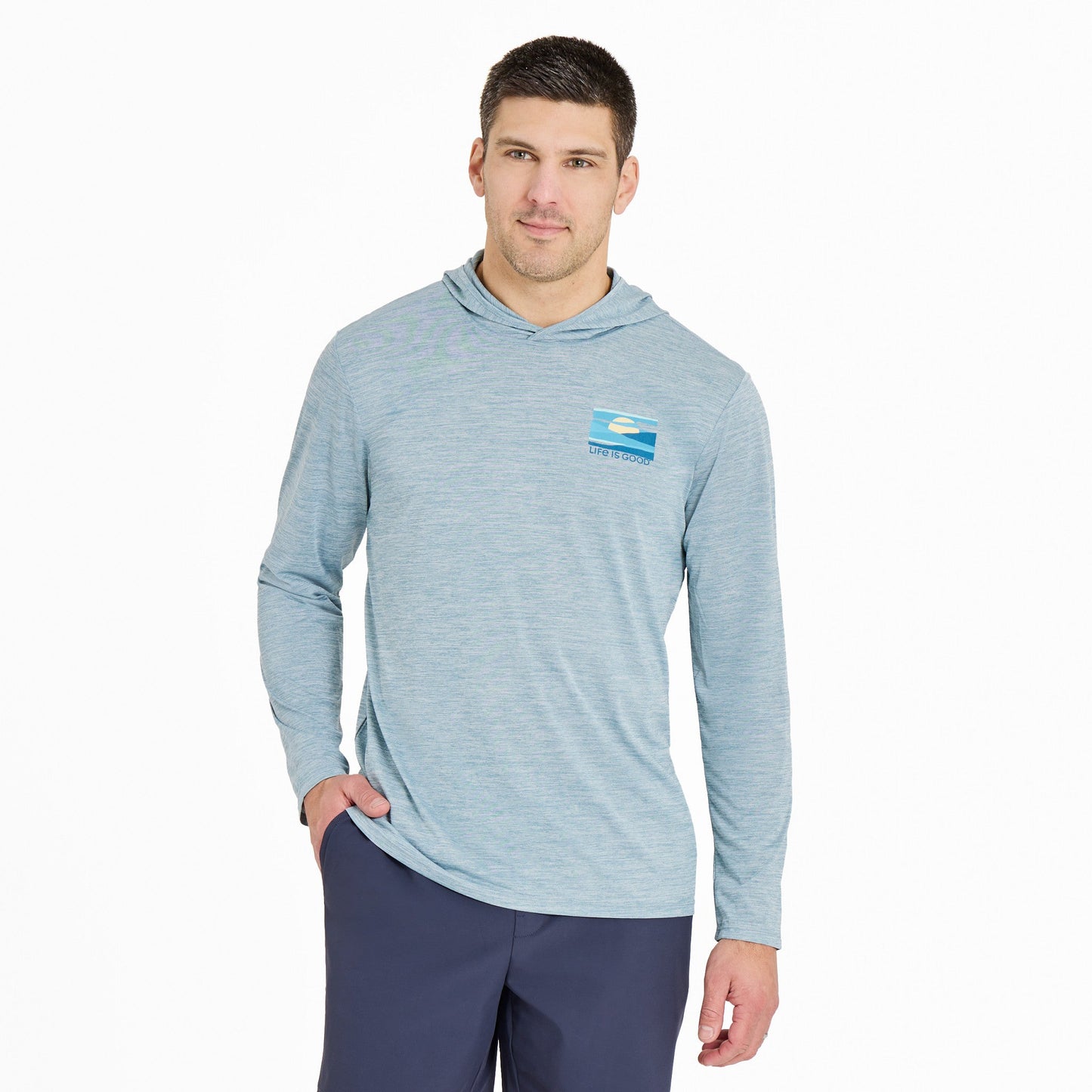 Men's Sunset Through the Clouds Long Sleeve Sun Crusher Hoodie