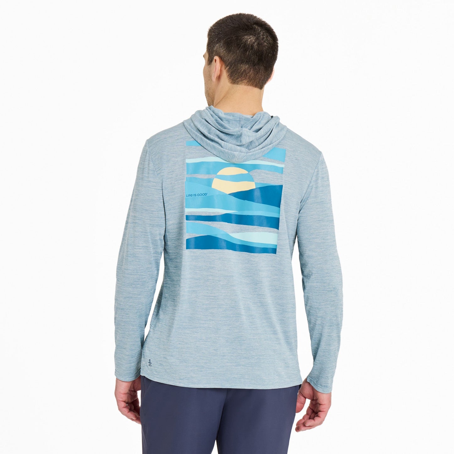 Men's Sunset Through the Clouds Long Sleeve Sun Crusher Hoodie