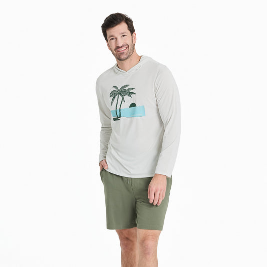 Men's Sunset Two Palms Long Sleeve Sun Crusher Hoodie