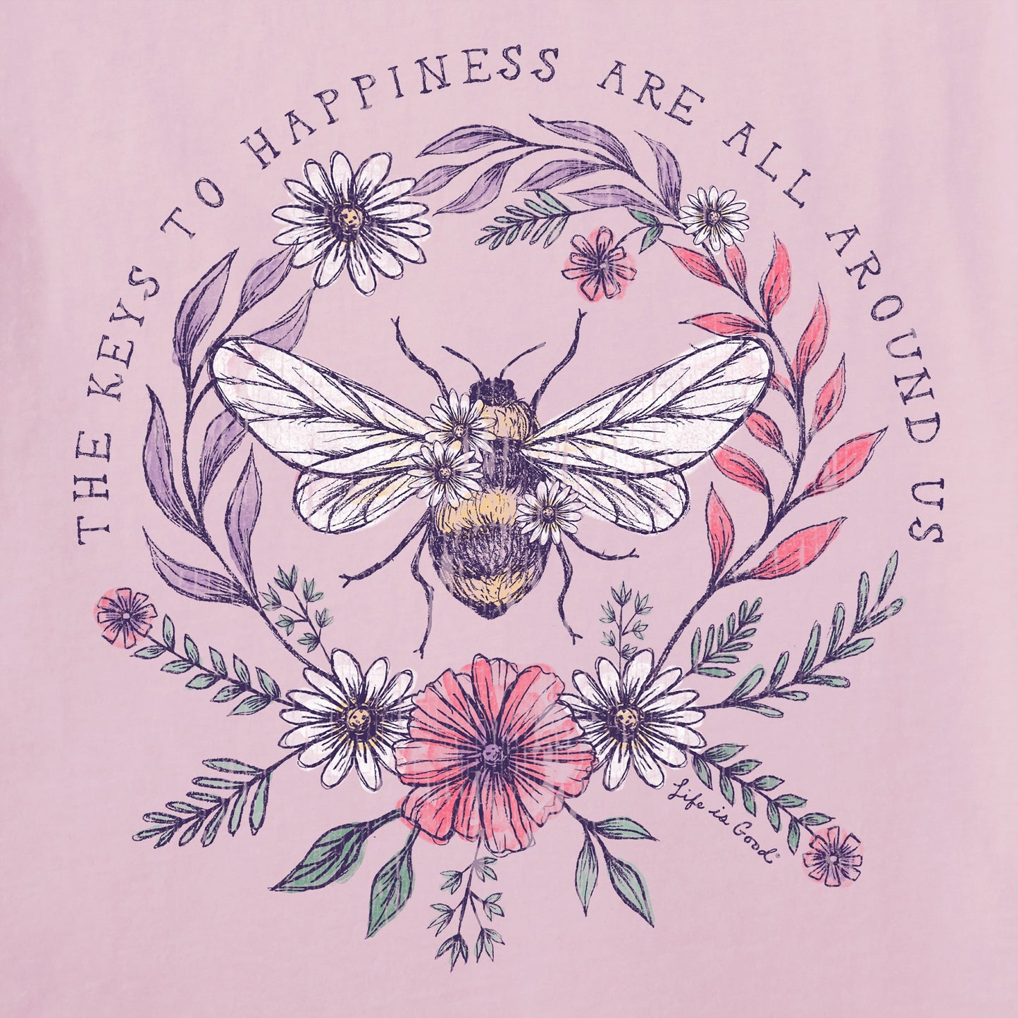 Women's Bee Happiness All Around Simply True Fleece Hoodie