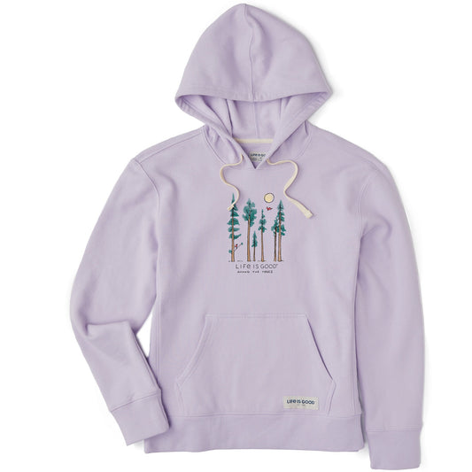 Women's Life is Good Among the Trees Simply True Fleece Hoodie