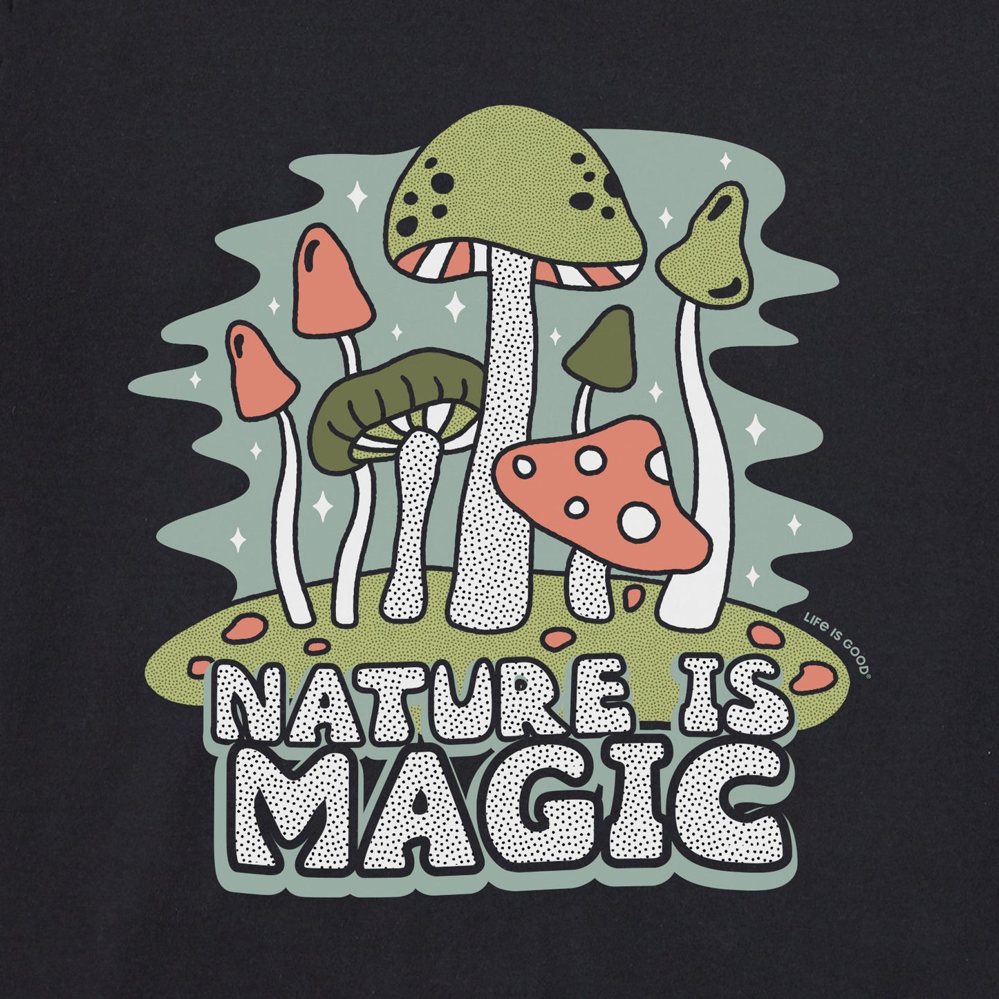 Women's Nature is Magic Mushrooms Long Sleeve Crusher Boxy Tee