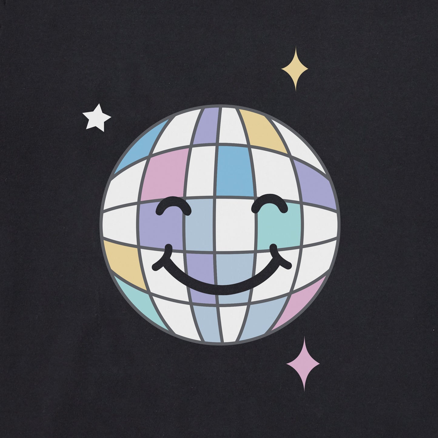 Women's Disco Ball Long Sleeve Crusher Boxy Tee