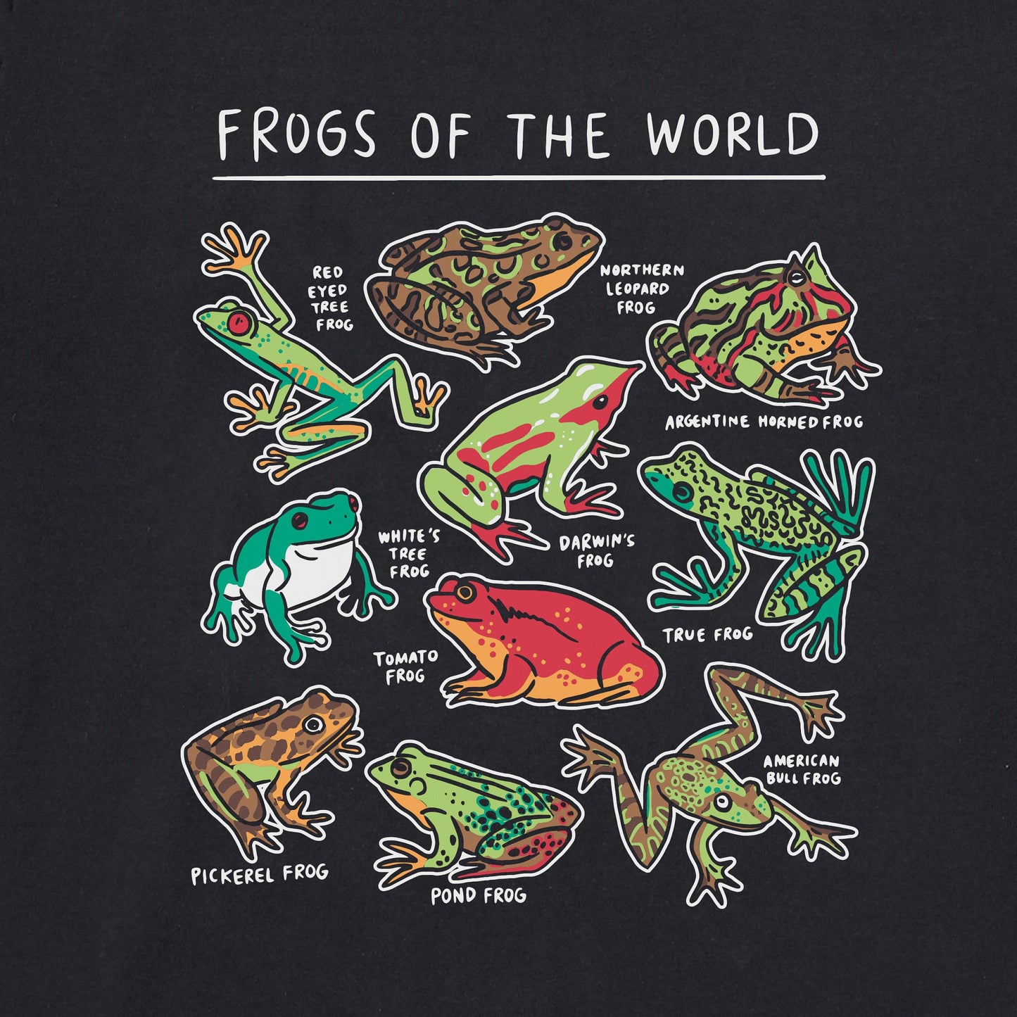 Women's Frogs of the World Long Sleeve Crusher Boxy Tee