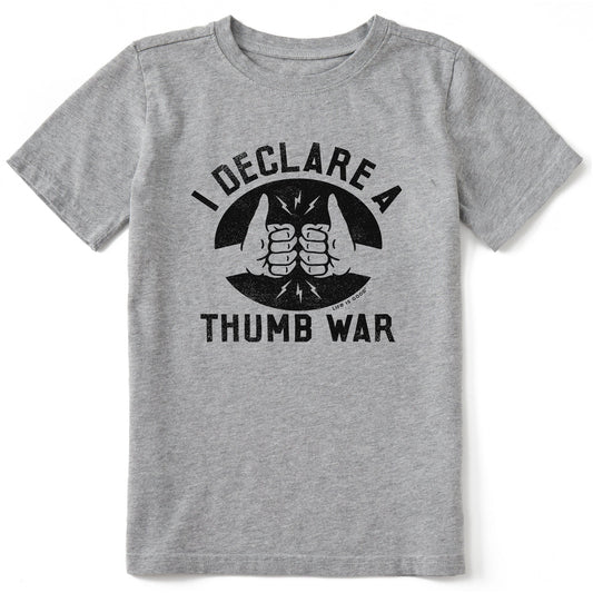 Kids I Declare a Thumb War Short Sleeve Crusher Tee