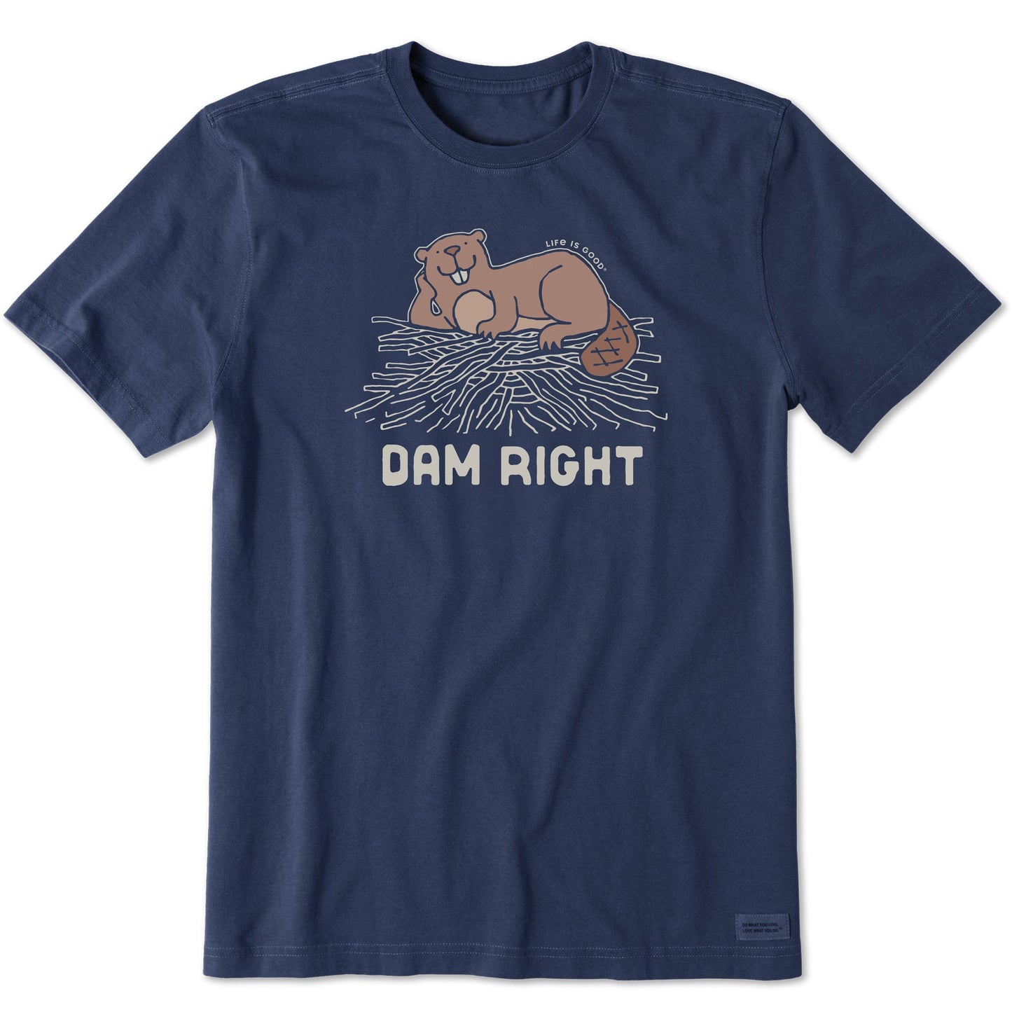 Men's Dam Right Beaver Short Sleeve Tee