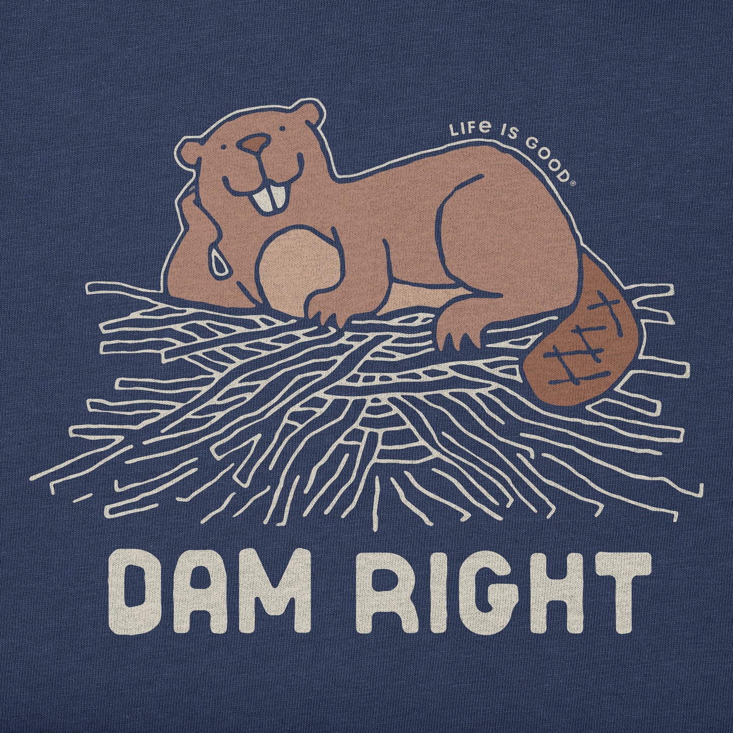 Men's Dam Right Beaver Short Sleeve Tee