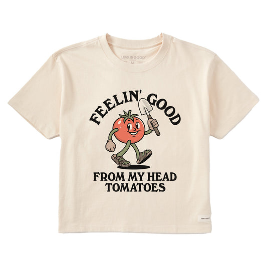 Women's Feelin' Good Tomatoes Short Sleeve Crusher Boxy Tee