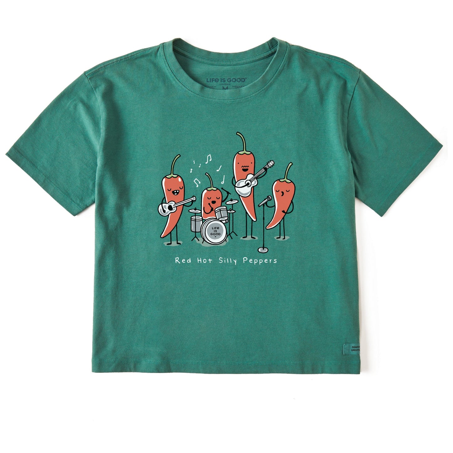 Women's Red Hot Silly Peppers Short Sleeve Crusher Boxy Tee