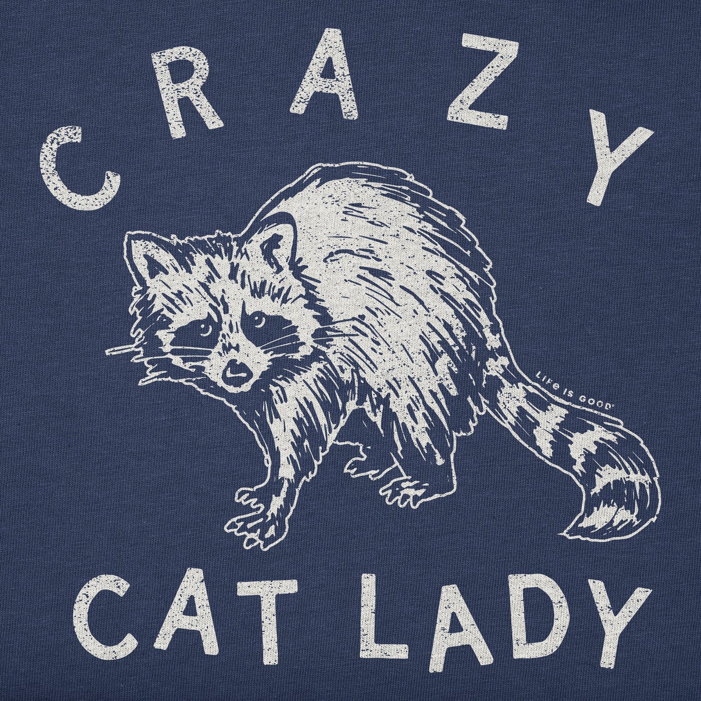 Women's Crazy Cat Lady Raccoon Short Sleeve Tee