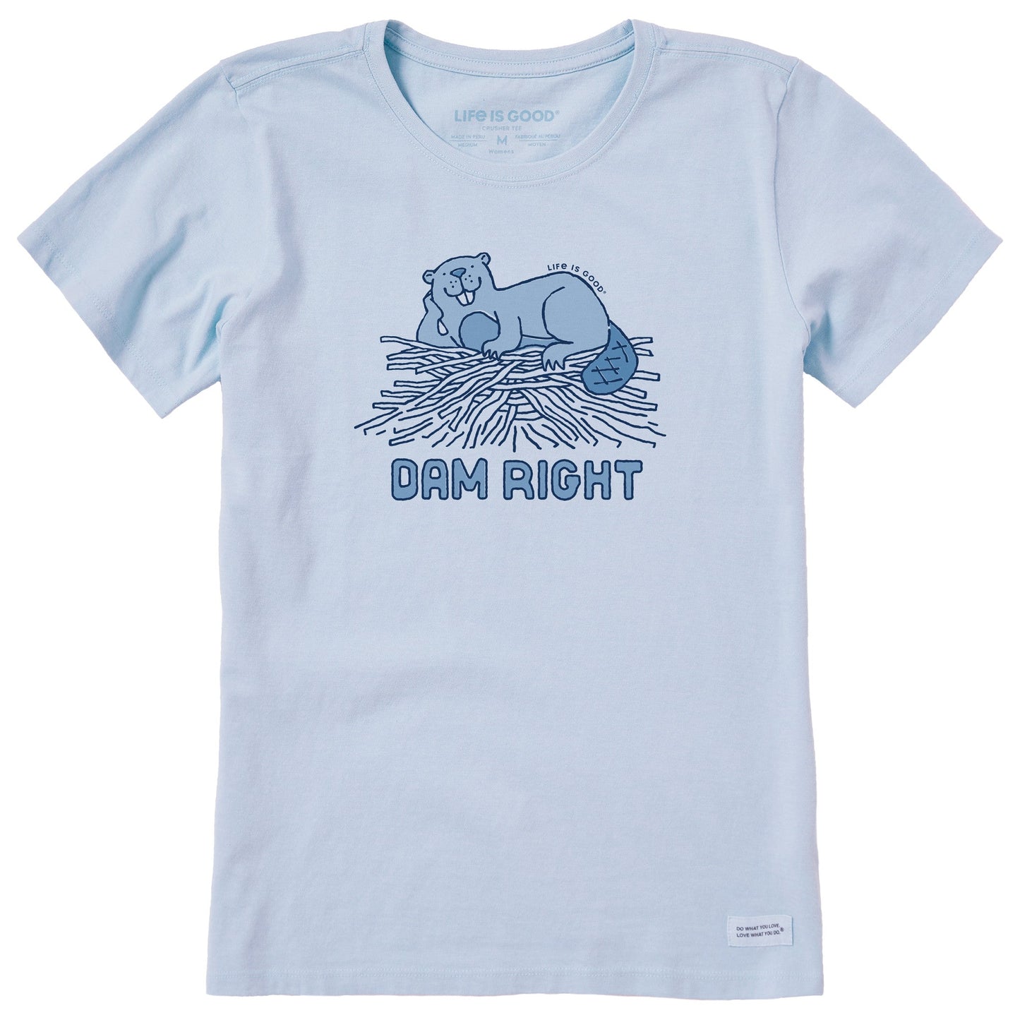 Women's Dam Right Beaver Short Sleeve Crusher Tee