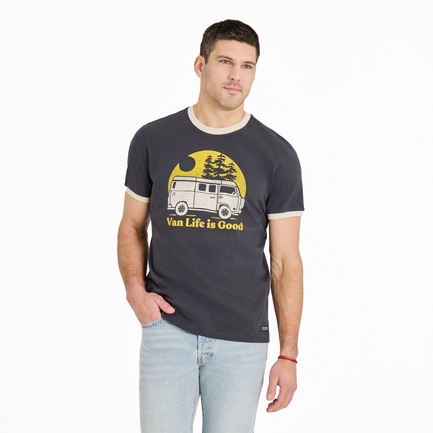 Men's Van Life is Good Classic Crusher Ringer Tee