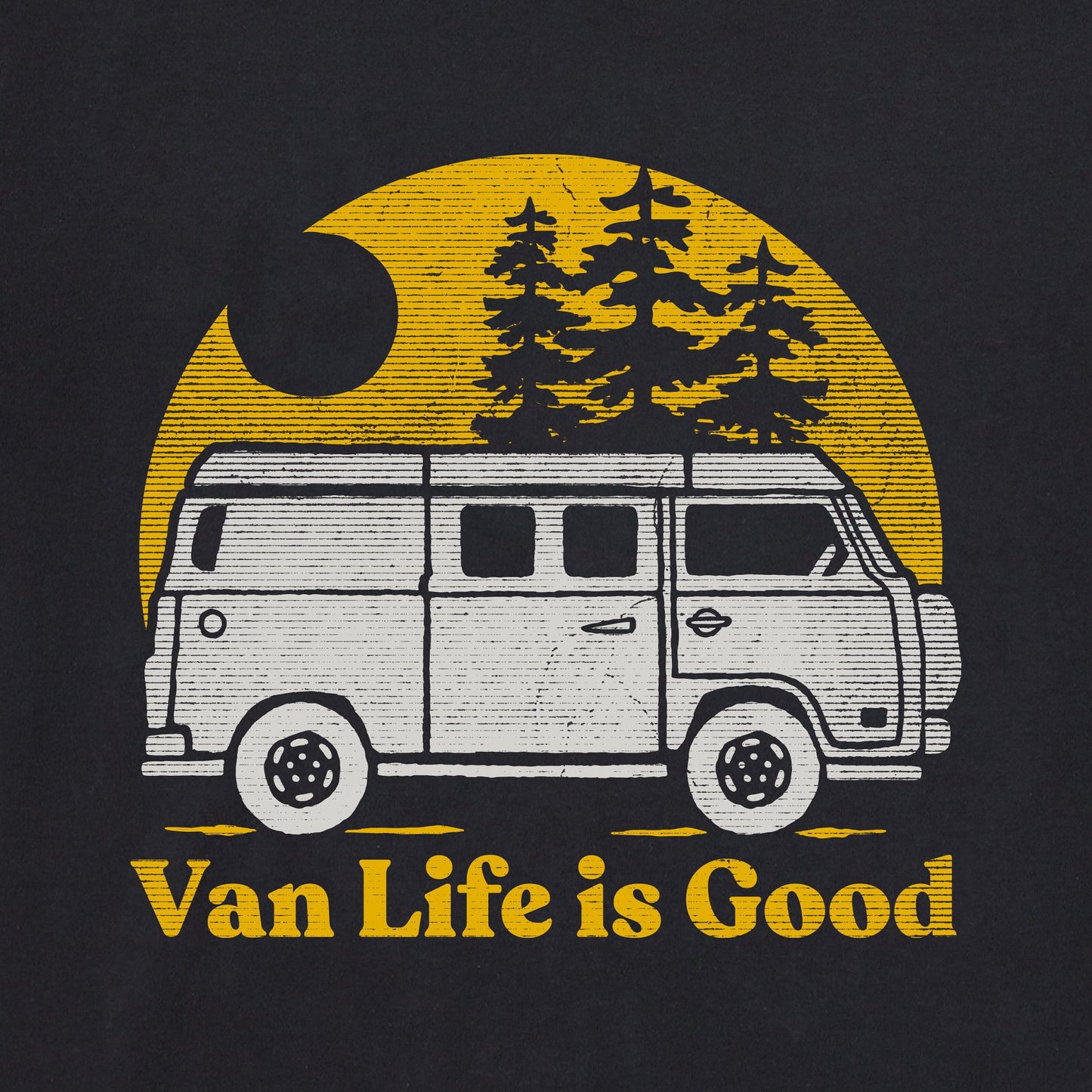 Men's Van Life is Good Classic Crusher Ringer Tee