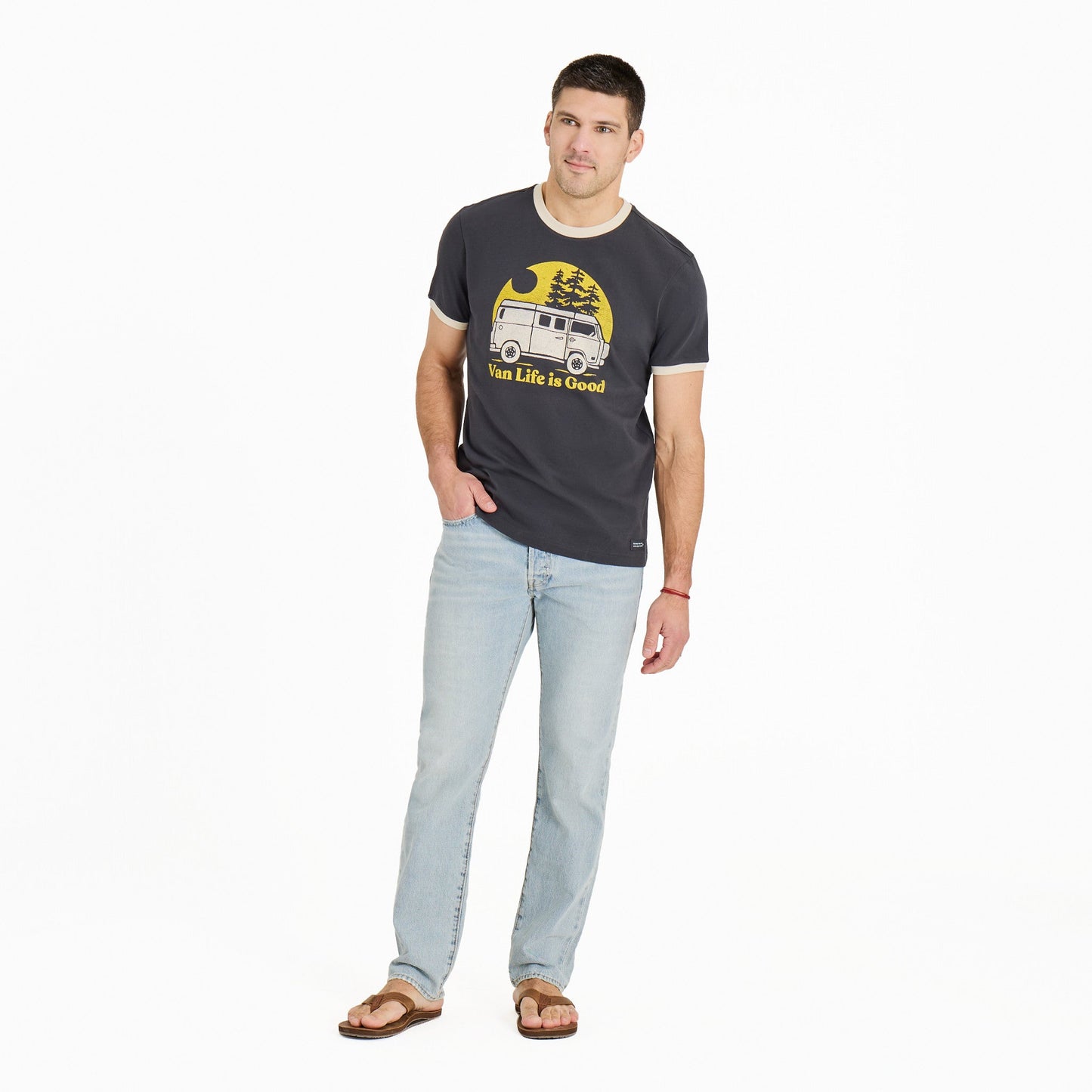 Men's Van Life is Good Classic Crusher Ringer Tee