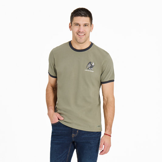 Men's Living the Dream Eagle Classic Crusher Ringer Tee