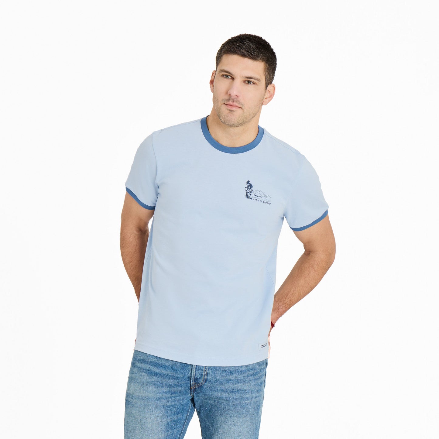 Men's Mountain Landscape Classic Crusher Ringer Tee