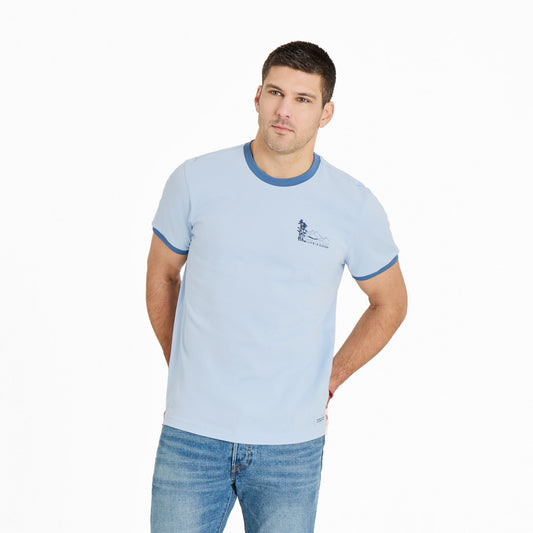 Men's Mountain Landscape Classic Crusher Ringer Tee