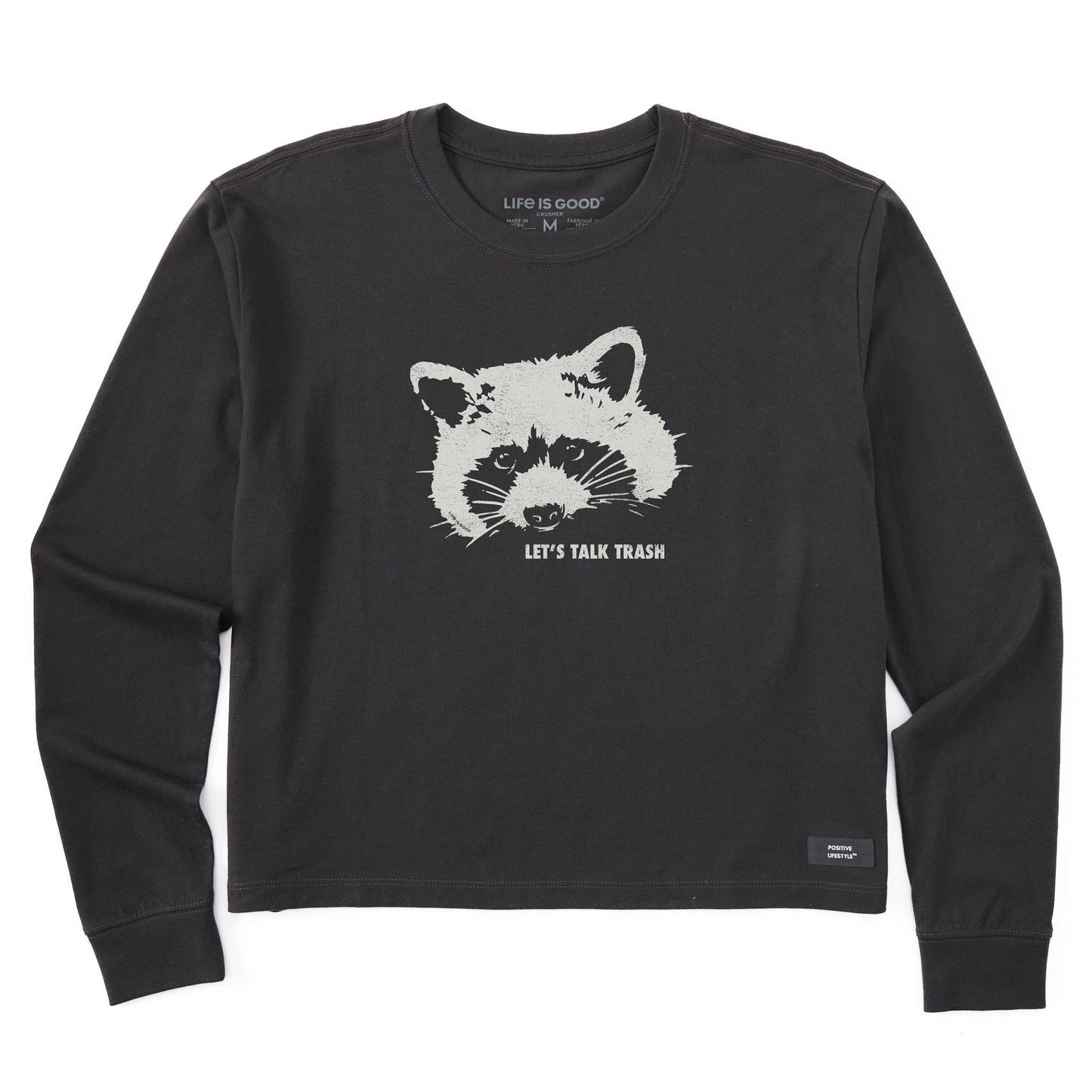 Women's Raccoon Long Sleeve Crusher Boxy Tee