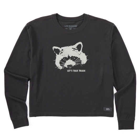 Women's Raccoon Long Sleeve Crusher Boxy Tee