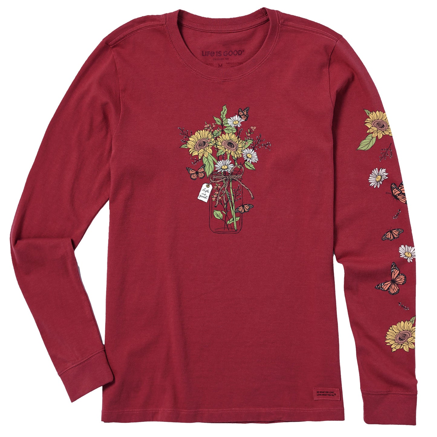 Women's Sunflower Monarch Jar Long Sleeve Crusher Tee