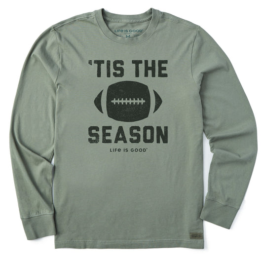 Men's Tis The Football Season Long Sleeve Crusher Tee