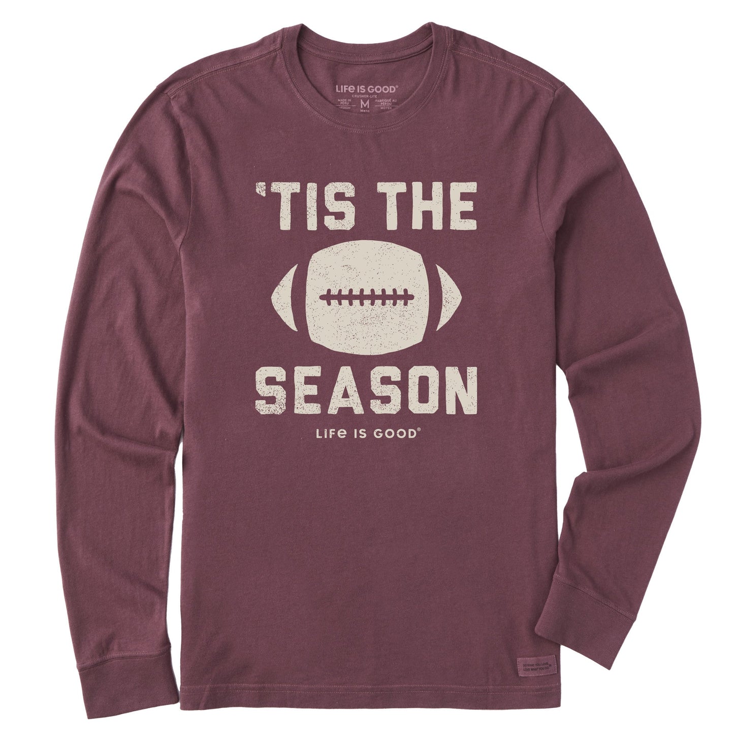 Men's Tis The Football Season Long Sleeve Crusher Tee