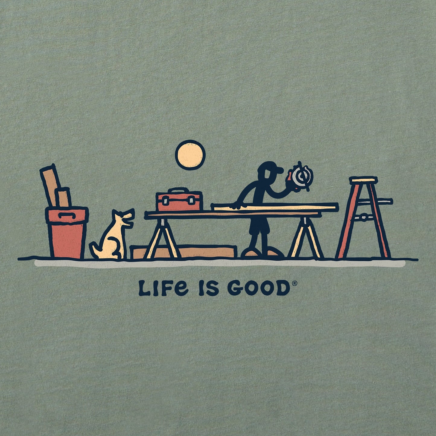 Men's Rocket & Jake Woodwork Vista Long Sleeve Crusher Tee