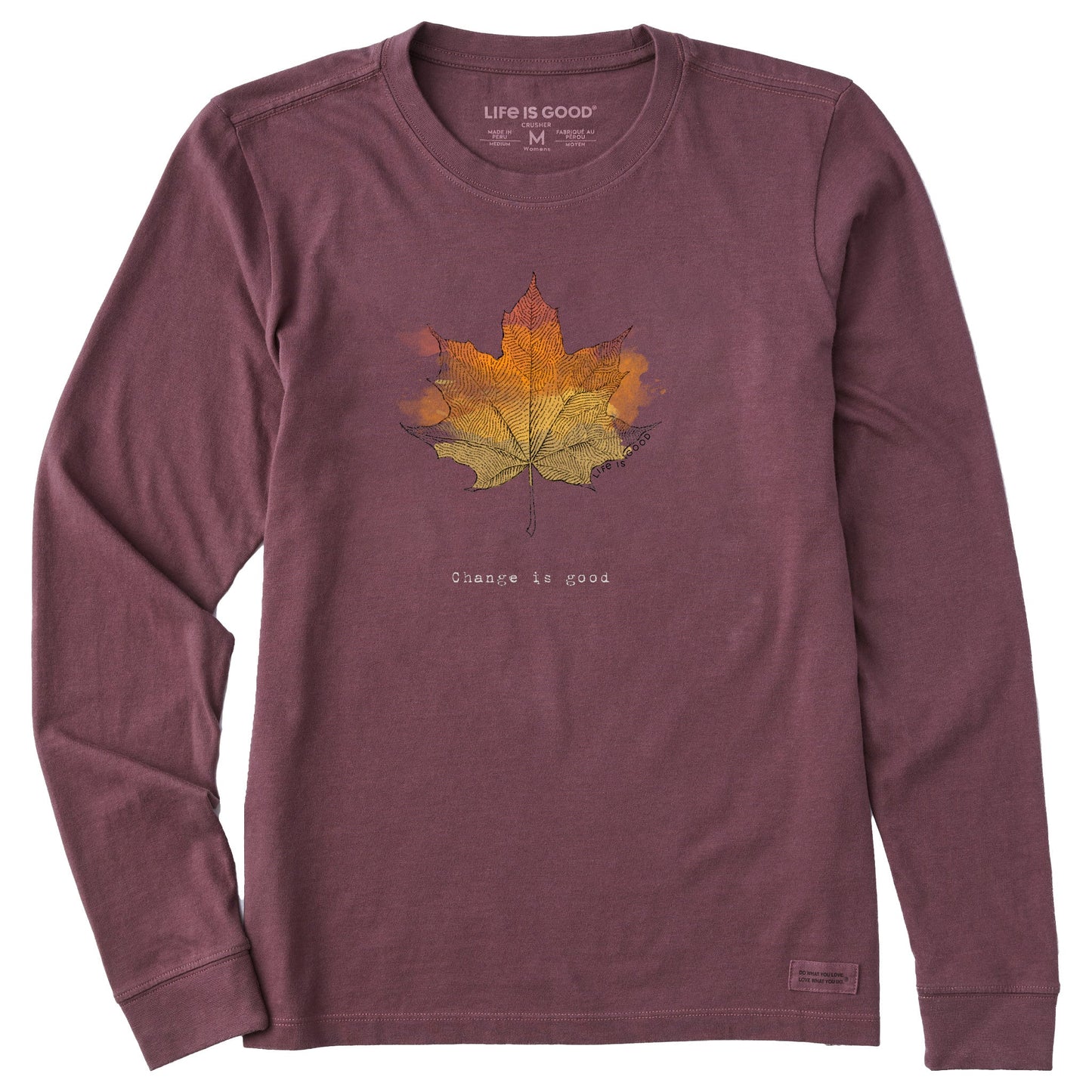 Women's Change Leaf Engraved Long Sleeve Crusher Tee