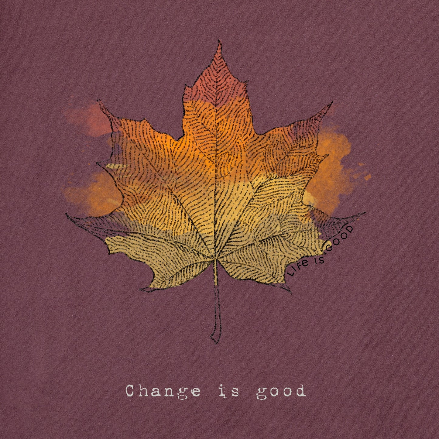 Women's Change Leaf Engraved Long Sleeve Crusher Tee