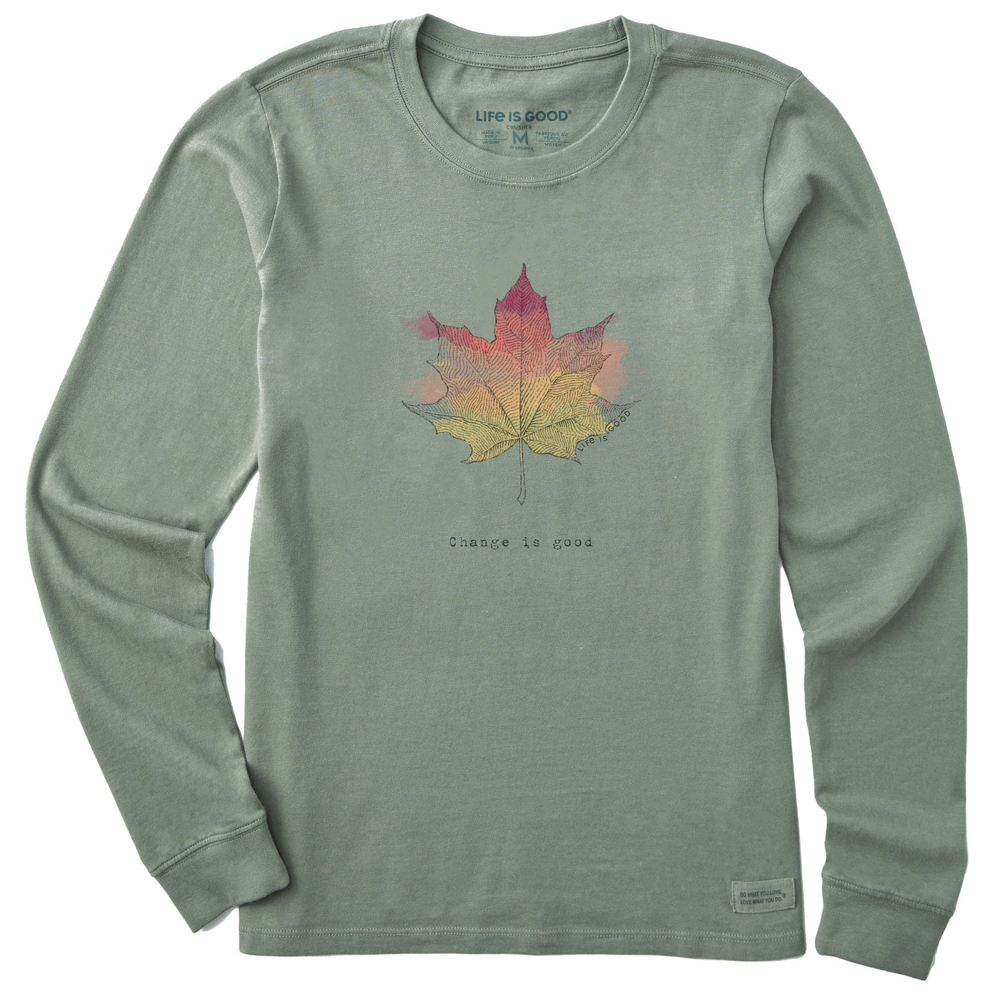 Women's Change Leaf Engraved Long Sleeve Crusher Tee