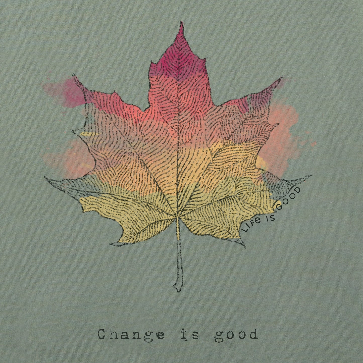 Women's Change Leaf Engraved Long Sleeve Crusher Tee