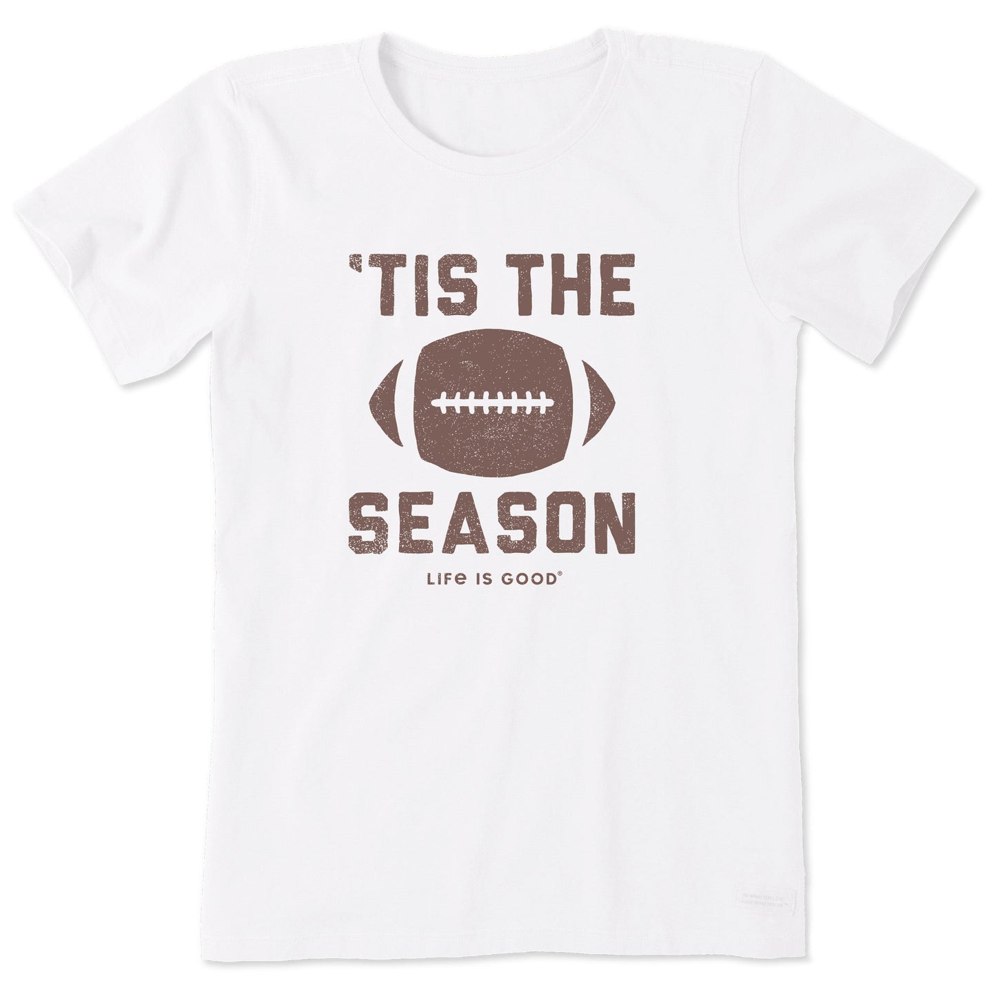 Women's Tis The Football Season Short Sleeve Crusher Tee
