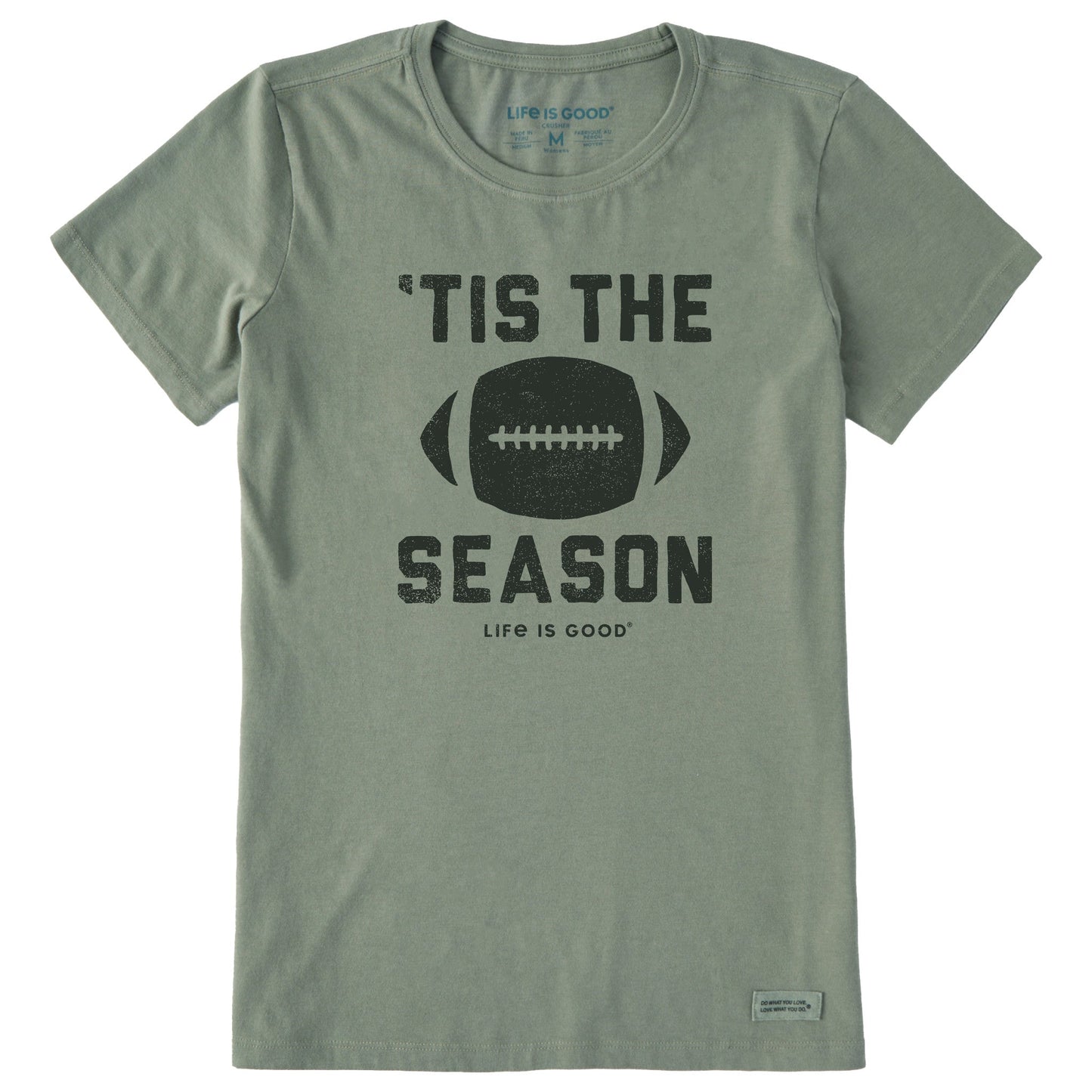 Women's Tis The Football Season Short Sleeve Crusher Tee