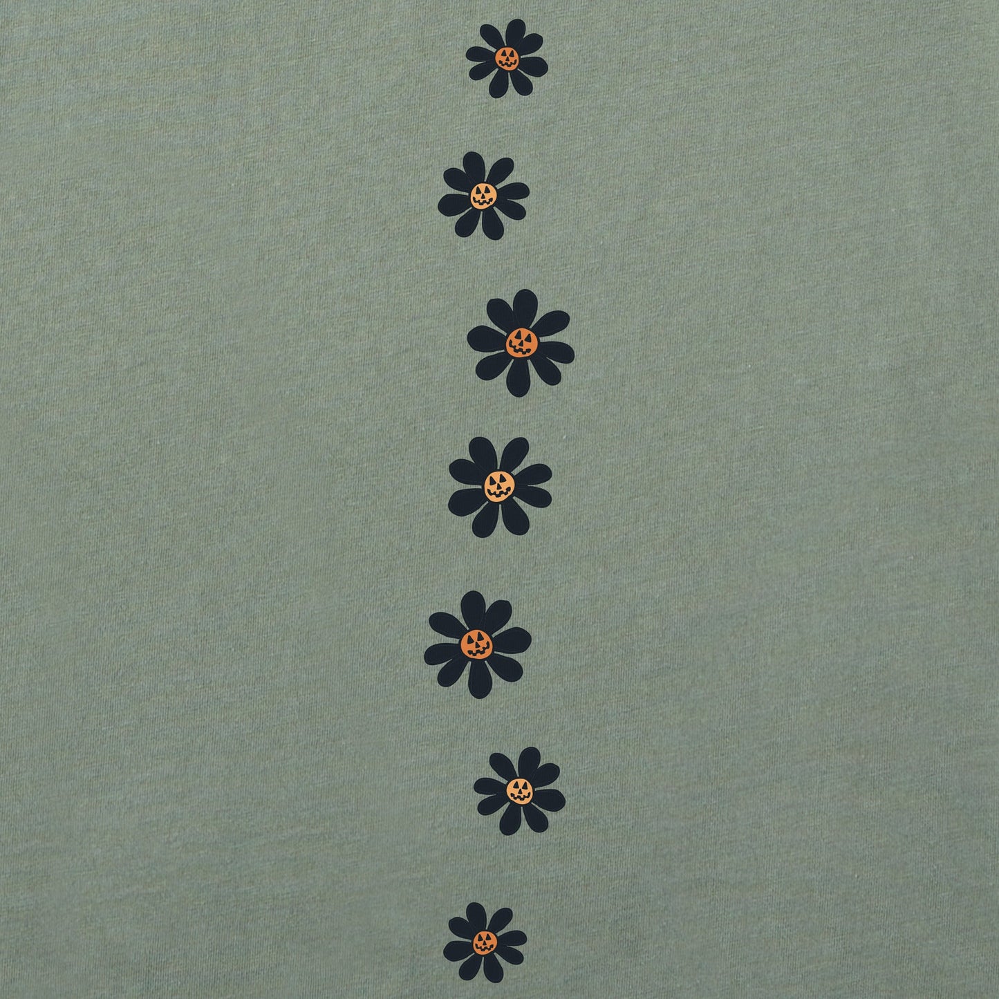 Women's Pumpkin Flowers Long Sleeve Crusher Tee