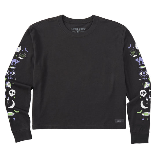 Women's Witchy Elements Long Sleeve Crusher Boxy Tee