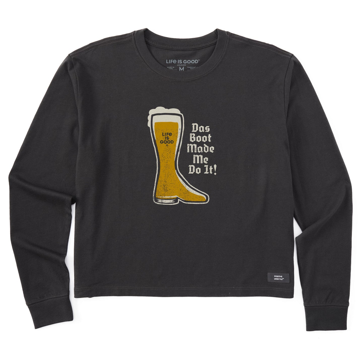 Women's Das Boot Made Me Do It Long Sleeve Crusher Boxy Tee