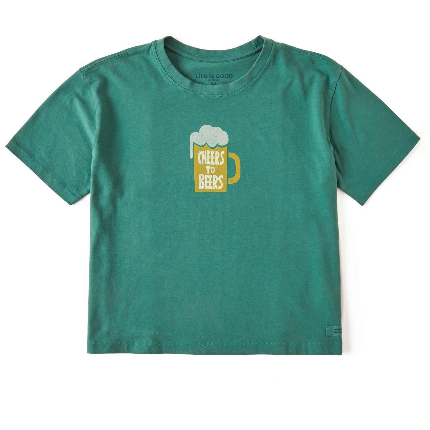 Women's Cheers to Beers Short Sleeve Crusher Boxy Tee