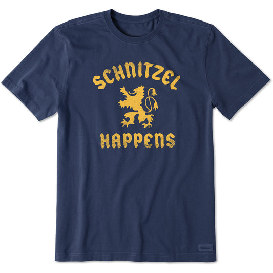 Men's Schnitzel Happens Short Sleeve Crusher Tee