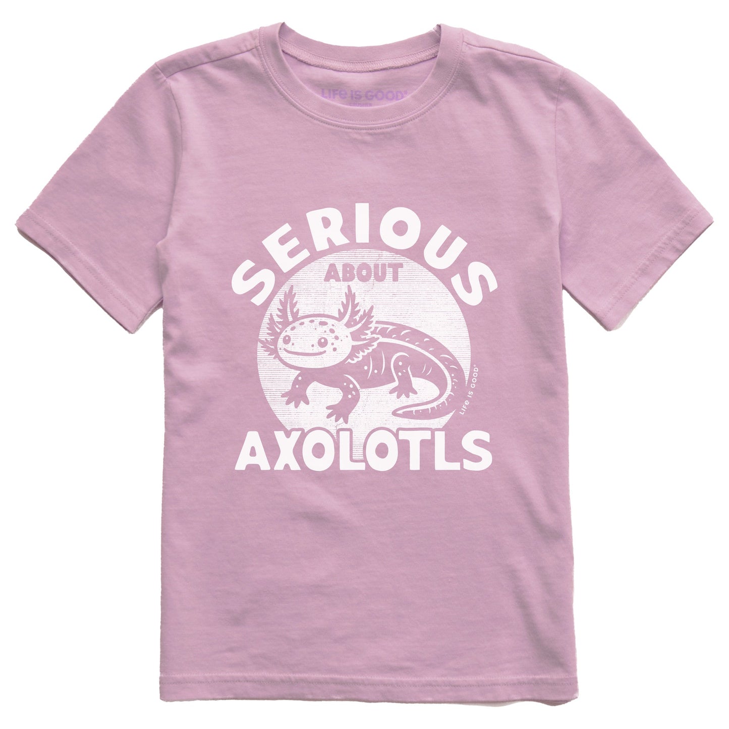 Kids Serious About Axolotls Short Sleeve Crusher Tee